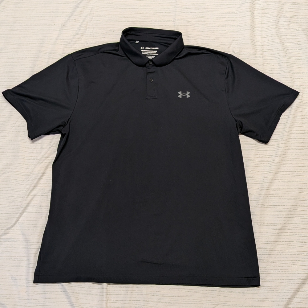 Men's Under Armour Performance Polo, Black, Size XXL